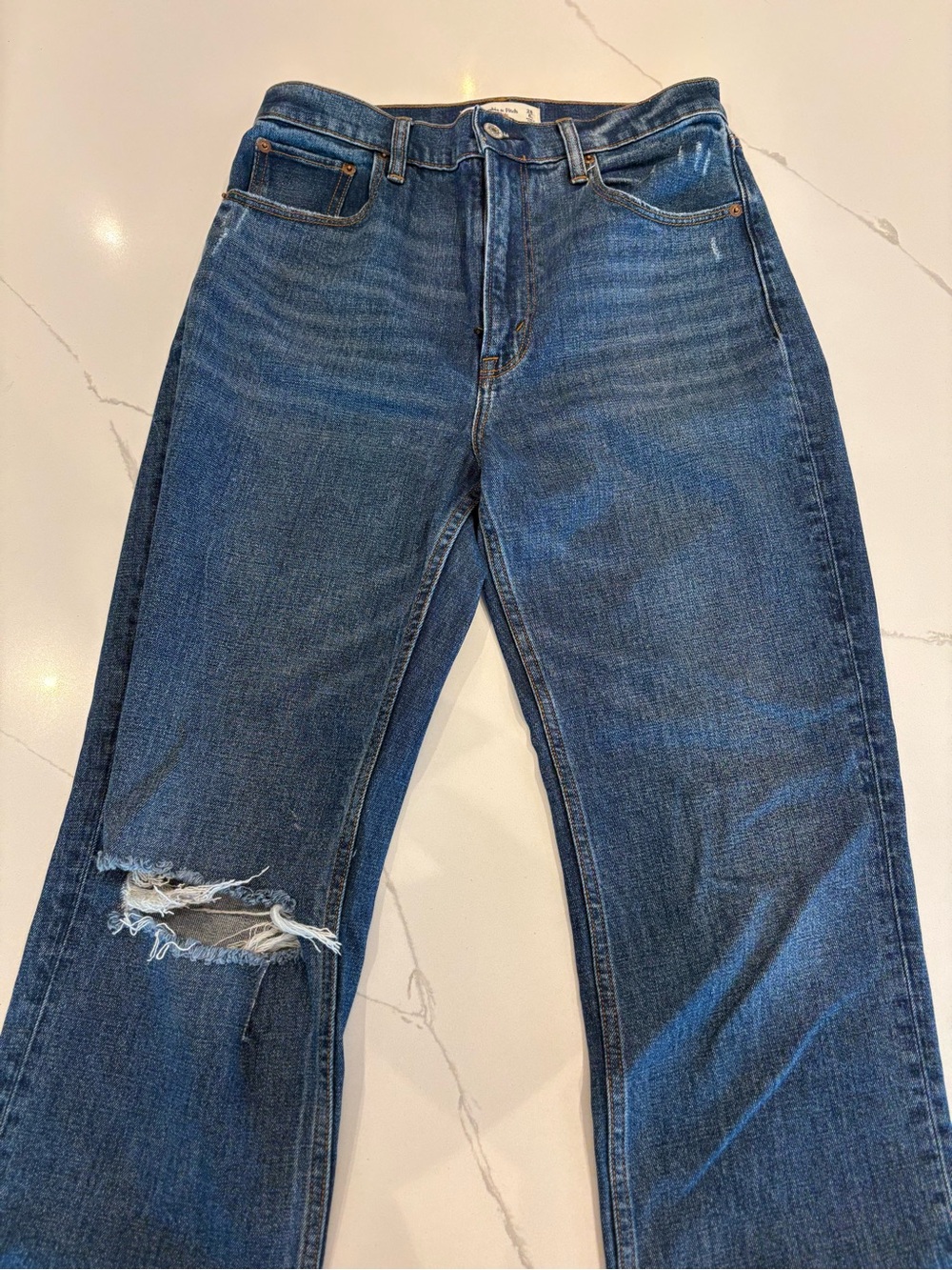 Abercrombie & Fitch Straight Leg Blue Jeans